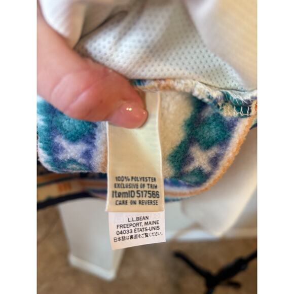 LL Bean Sherpa Fleece Hybrid Pullover 1/2 Zip Women's M 8-12 Gorpcore Hiking - Picture 5 of 5